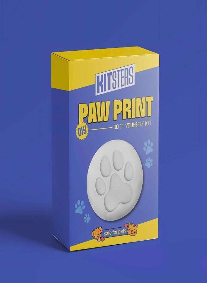 KITSTERS,DIY Paw Printing Kit for Cats & Dogs,Paw Prints of Your Little Fur Babys',Fun Activity for Pet Parents - Memories,Art & Craft - Mould Cast - Epoxy Resin,Video Workshop Included, White - Image 1